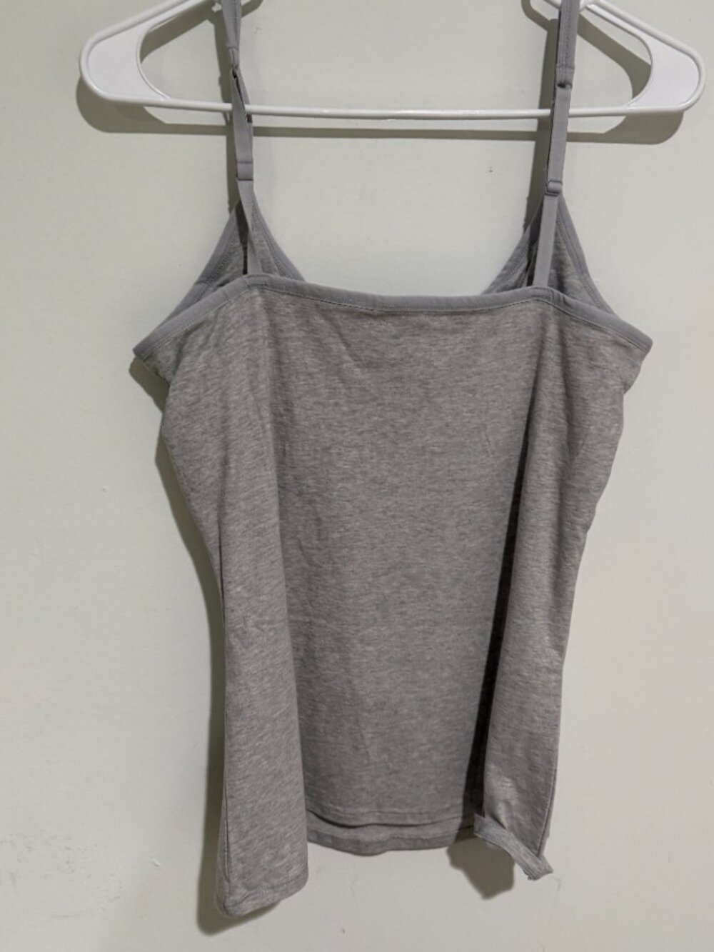 Pact Organic Everyday Shelf Bra Long Camisole in Light Gray Sz L - Picture 5 of 6